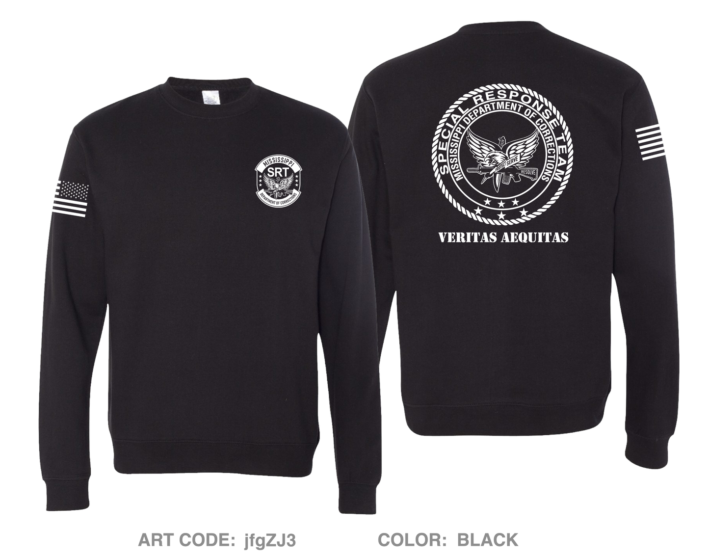 Mississippi Department of Corrections Special Response Team Comfort Unisex Crewneck Sweatshirt - jfgZJ3