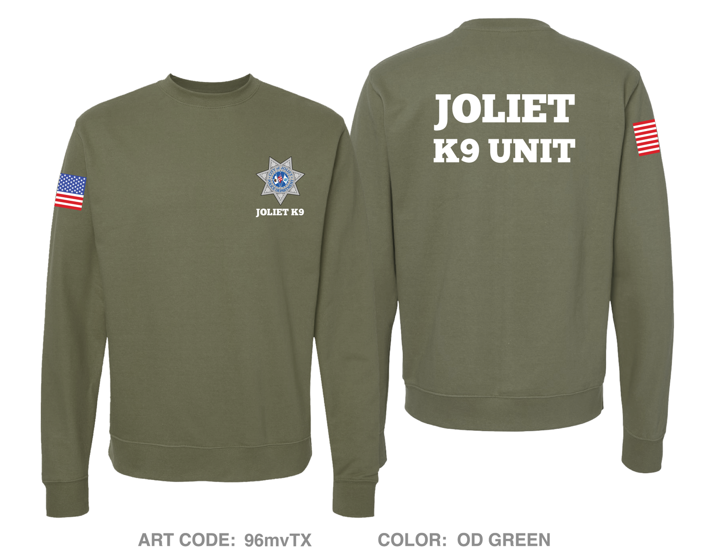 Joliet Police K9 Unit Comfort Unisex Crewneck Sweatshirt - 96mvTX