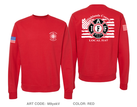 Highlands County Professional EMS & Firefighters Local 5147 Comfort Unisex Crewneck Sweatshirt - M9yekV