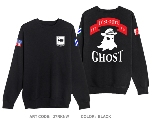 Ghost Platoon, 1st Battalion, 64th Armor Regiment, Task Force Scouts, 3rd Infantry Division Comfort Unisex Crewneck Sweatshirt - 27RKNW
