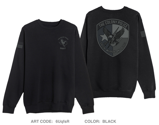 The Colony Police Department SWAT Comfort Unisex Crewneck Sweatshirt - 6UqfsR