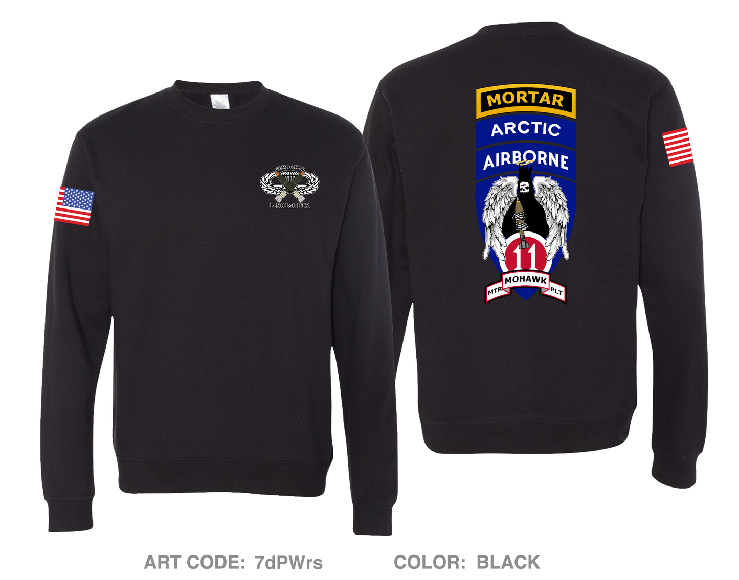 Mortar PLT, Hatchet Company, 1-501st PIR Comfort Unisex Crewneck Sweatshirt - 7dPWrs