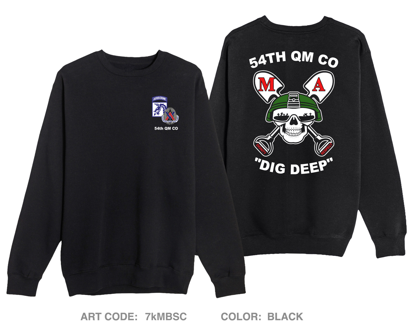 54th QM CO Comfort Unisex Crewneck Sweatshirt - 7kMBSC