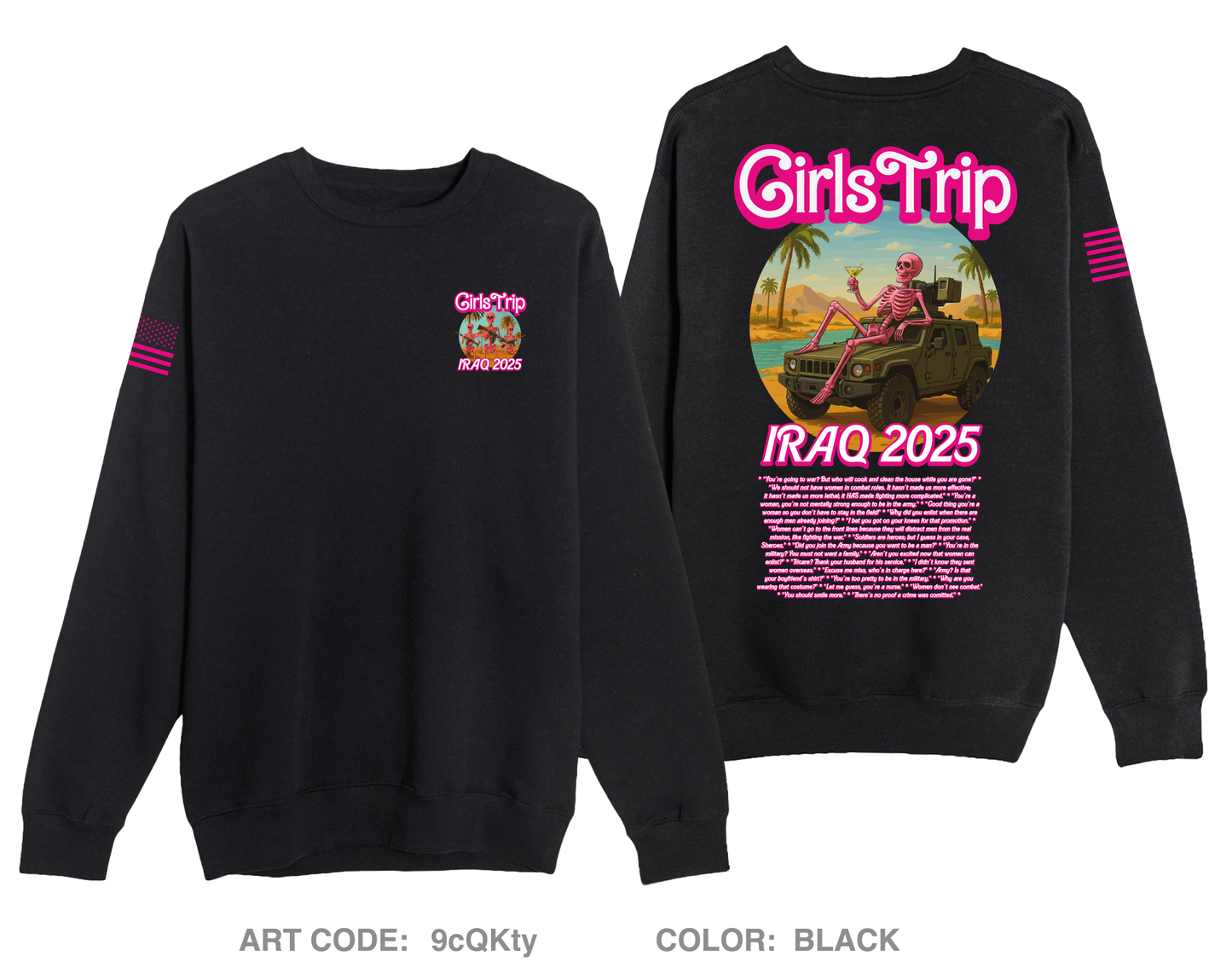 Iraq 2025 Girls Trip Comfort Unisex Crewneck Sweatshirt - 9cQKty
