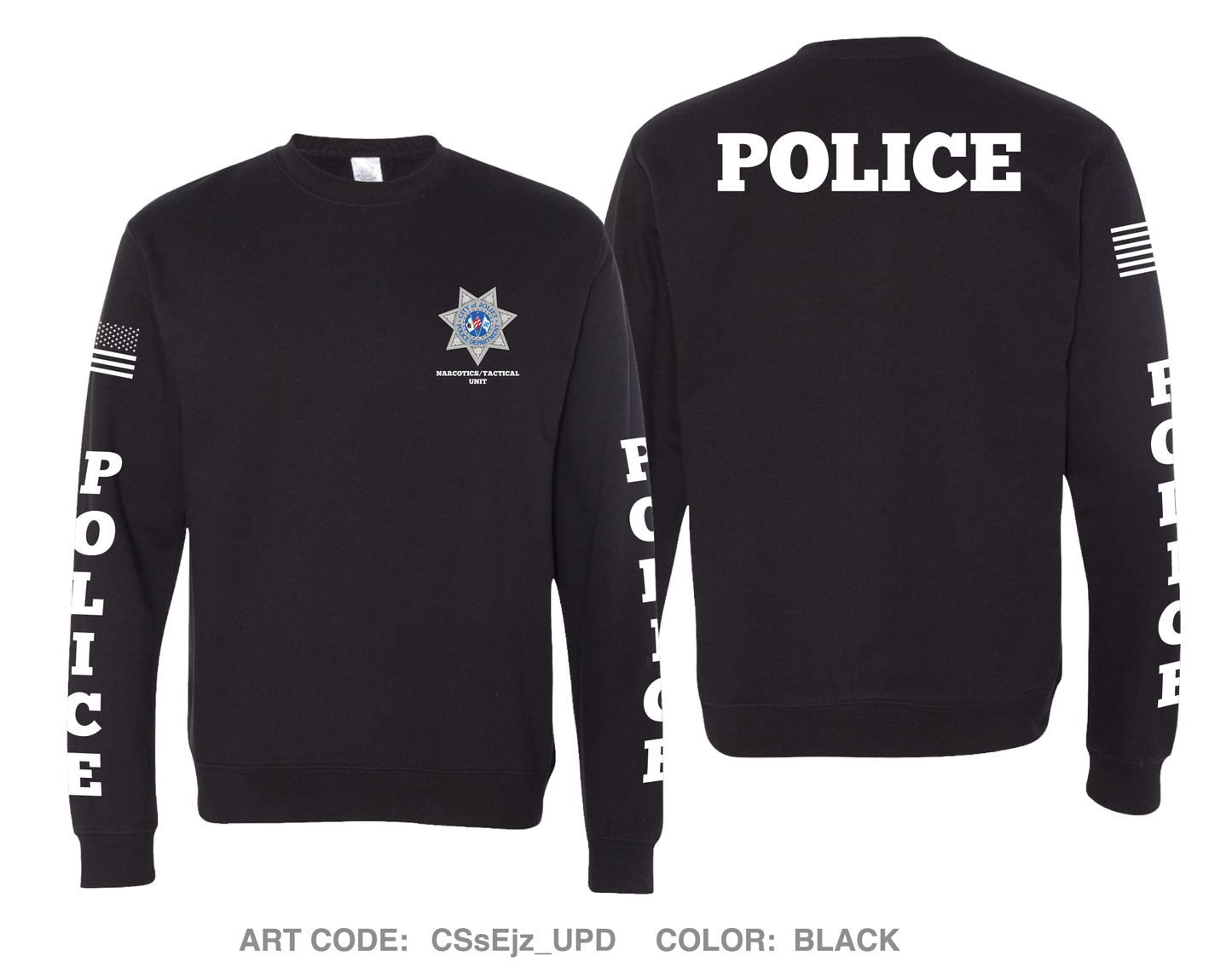 Joliet Police Department Comfort Unisex Crewneck Sweatshirt - CSsEjz_UPD