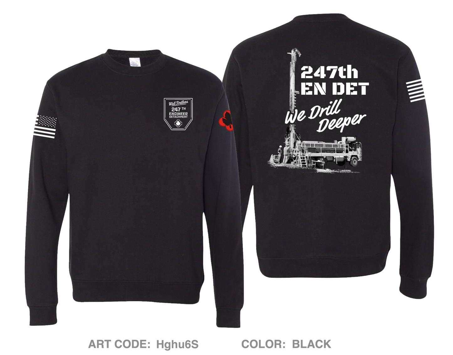 247th EN DET WD Fundraising Collection Comfort Unisex Crewneck Sweatshirt - Hghu6S