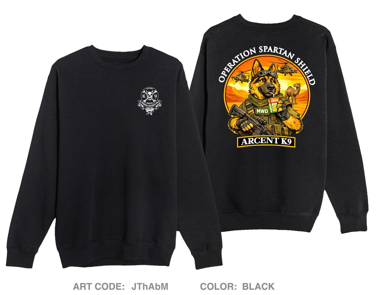 ARCENT K9 Comfort Unisex Crewneck Sweatshirt - JThAbM