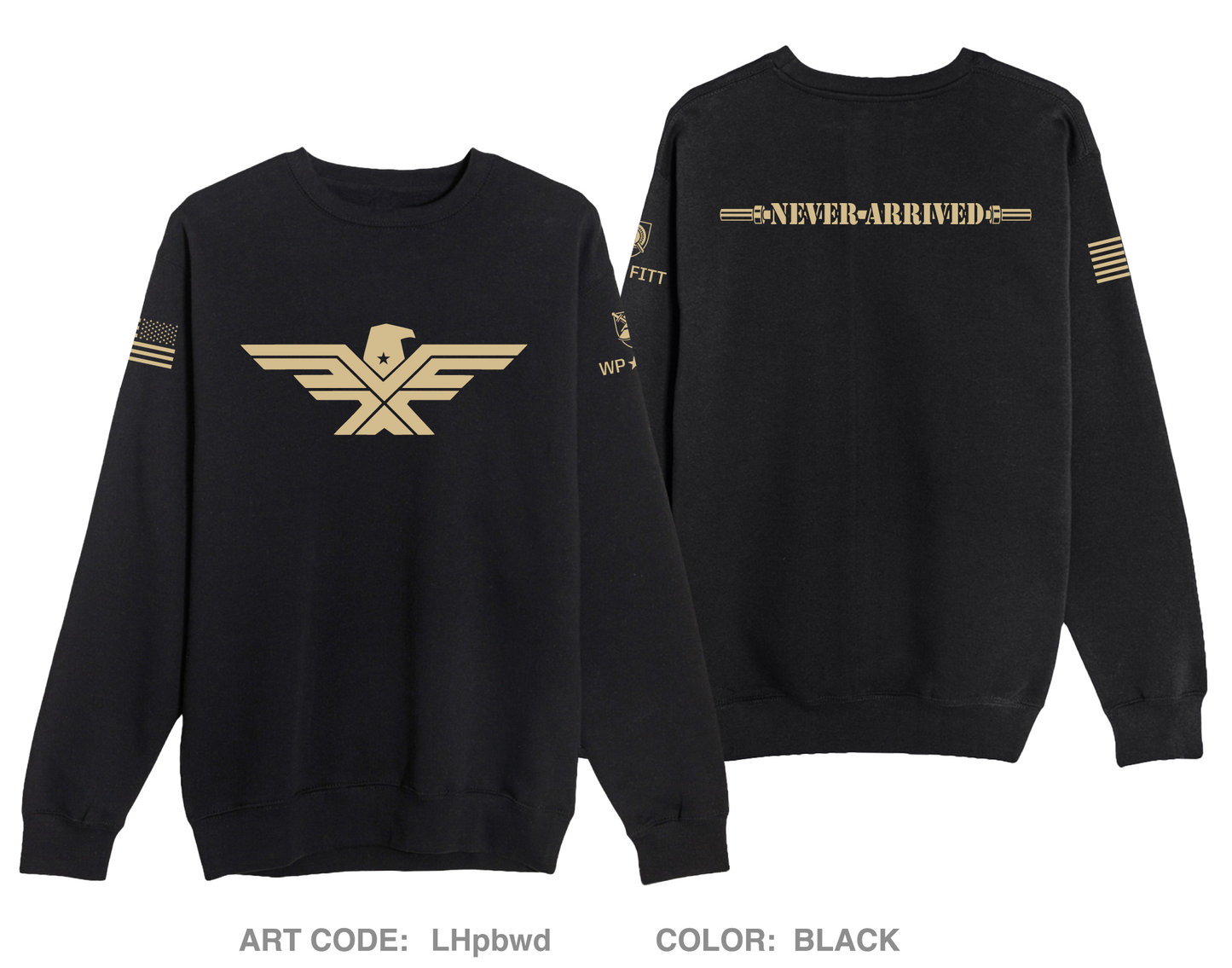 CrossFit Black and Gold Comfort Unisex Crewneck Sweatshirt - LHpbwd