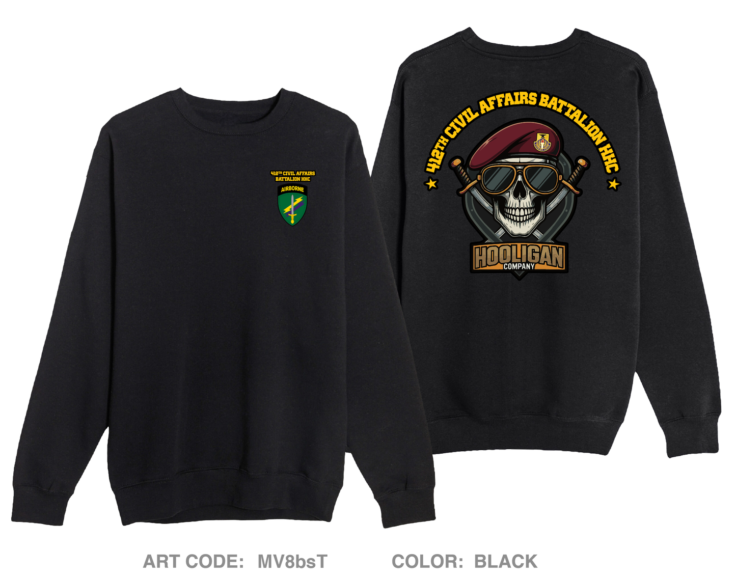 412th Civil Affairs HHC Comfort Unisex Crewneck Sweatshirt - MV8bsT