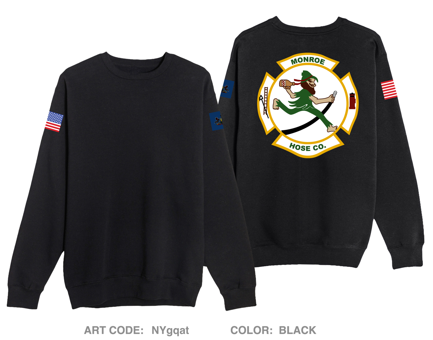 Monroe Hose Company #1 Department 7 Comfort Unisex Crewneck Sweatshirt - NYgqat