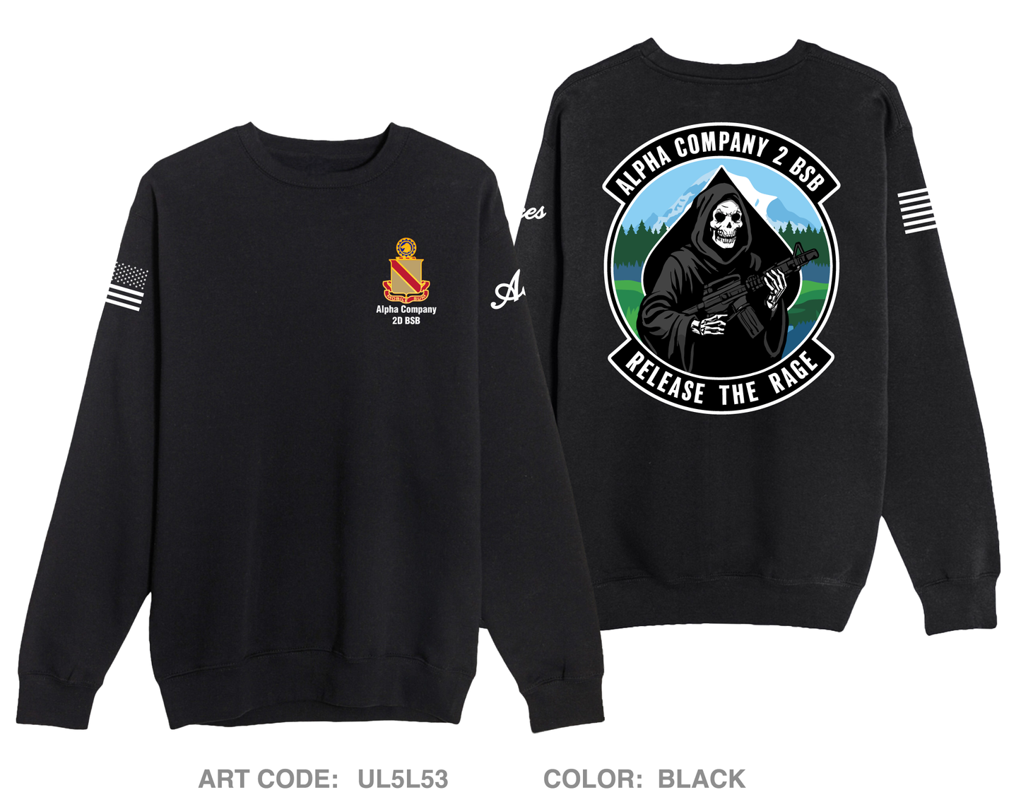Alpha Company, 2D BSB Comfort Unisex Crewneck Sweatshirt - UL5L53