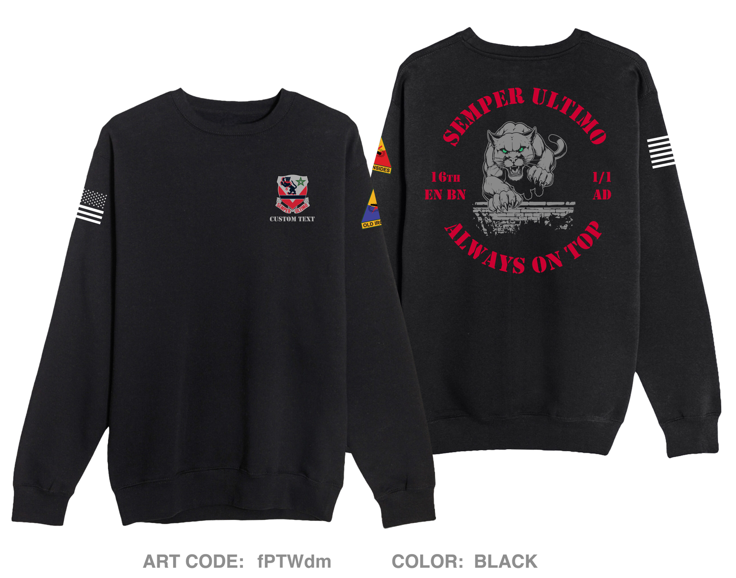 CUSTOM 16th Engineer Battalion, 1-1AD Comfort Unisex Crewneck Sweatshirt - fPTWdm