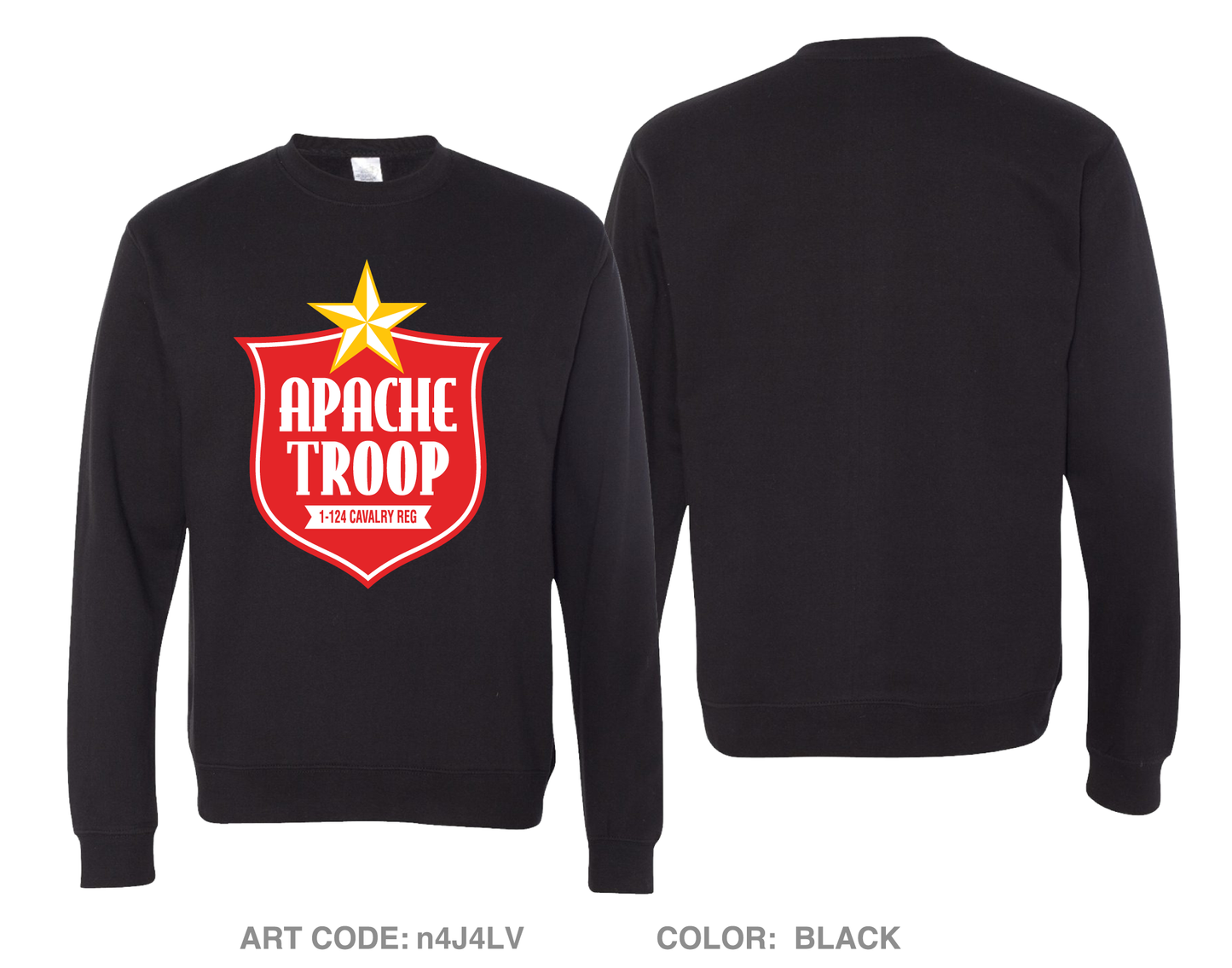 A Troop 1|124th Cavalry Reg Comfort Unisex Crewneck Sweatshirt - n4J4LV