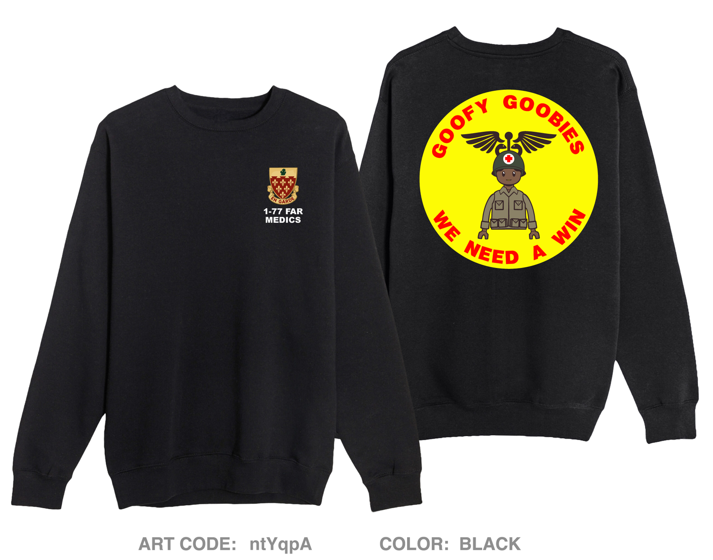 41st FAB, 1-77 FAR, HHB Medical Platoon Comfort Unisex Crewneck Sweatshirt - ntYqpA
