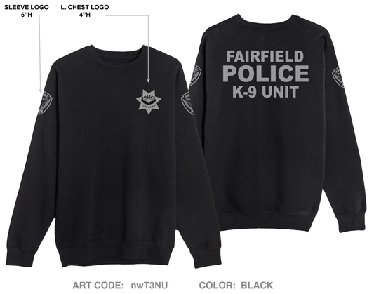 Fairfield Police K9 Unit Comfort Unisex Crewneck Sweatshirt - nwT3NU