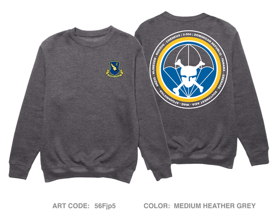 2-504th PIR Comfort Unisex Crewneck Sweatshirt - 56Fjp5
