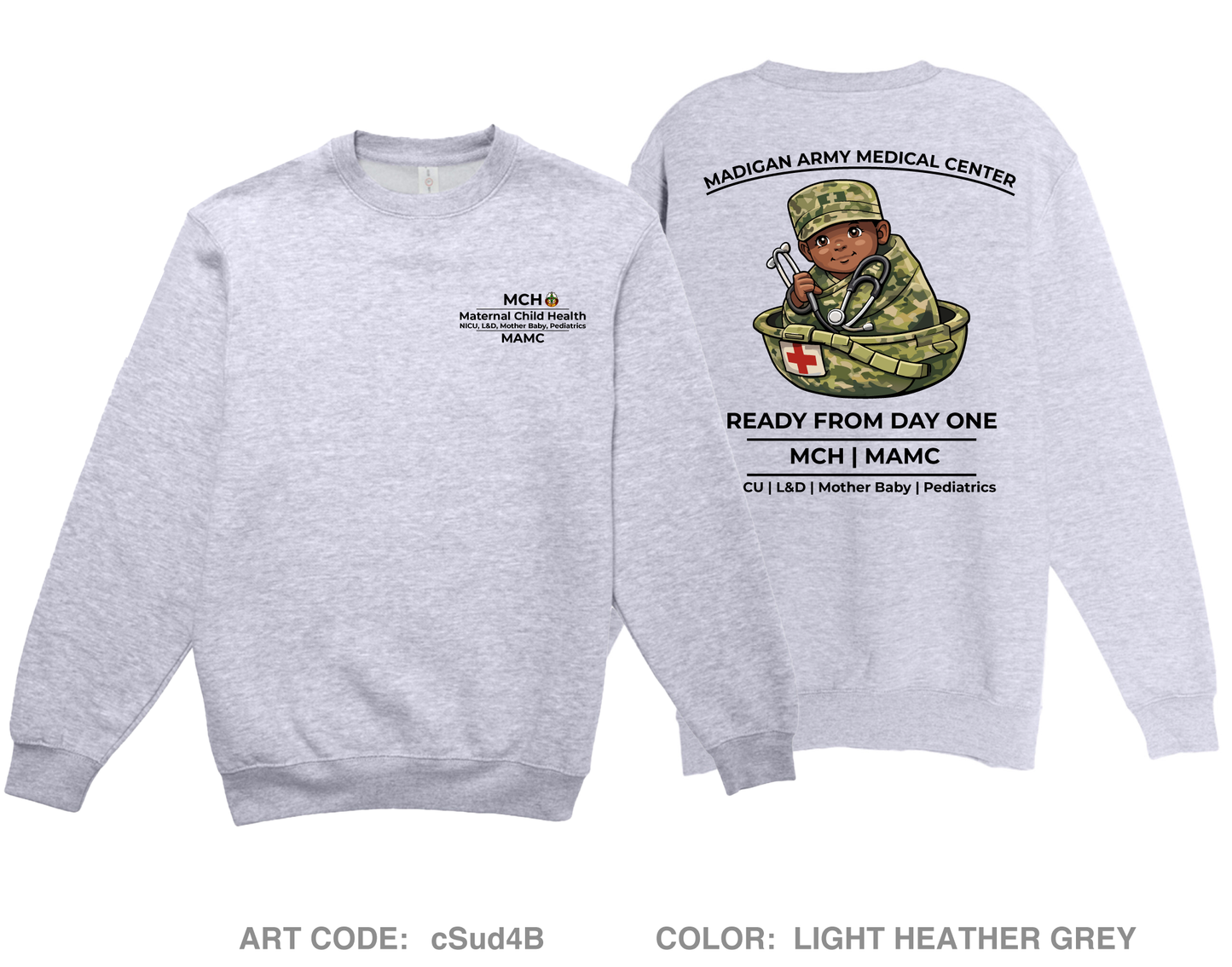 Maternal Child Health, Madigan Army Medical Center Comfort Unisex Crewneck Sweatshirt - BAPMQv