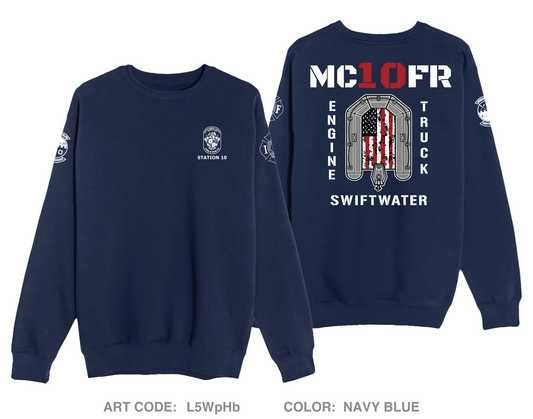 MCFRS Station 10 Comfort Unisex Crewneck Sweatshirt - L5WpHb