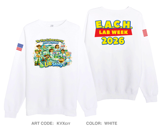 EACH LAB Comfort Unisex Crewneck Sweatshirt - KVXcrr