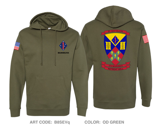 Infantry BN, 2nd Bn 5th Marines Comfort Unisex Hooded Sweatshirt - B8SEVq