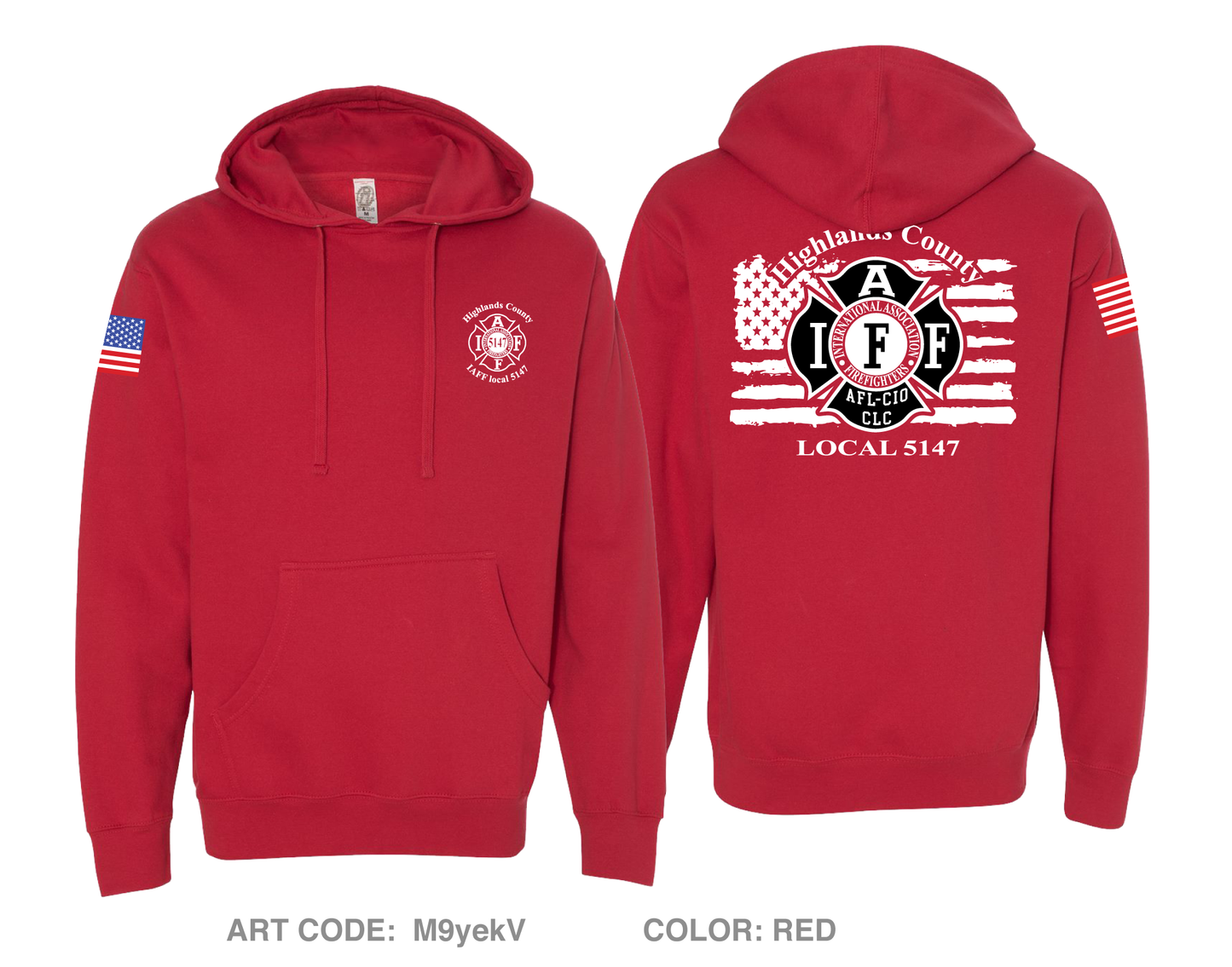 Highlands County Professional EMS & Firefighters Local 5147 Comfort Unisex Hooded Sweatshirt - M9yekV