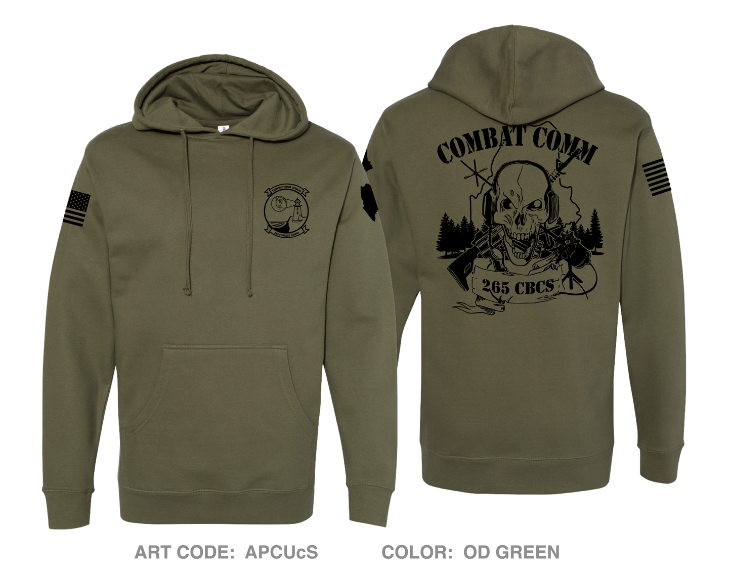 265 COMBAT COMMUNICATIONS SQUADRON Comfort Unisex Hooded Sweatshirt - APCUcS