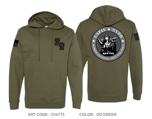 USPIS|NYPD RAPTOR Task Force Comfort Unisex Hooded Sweatshirt - Chk7T3