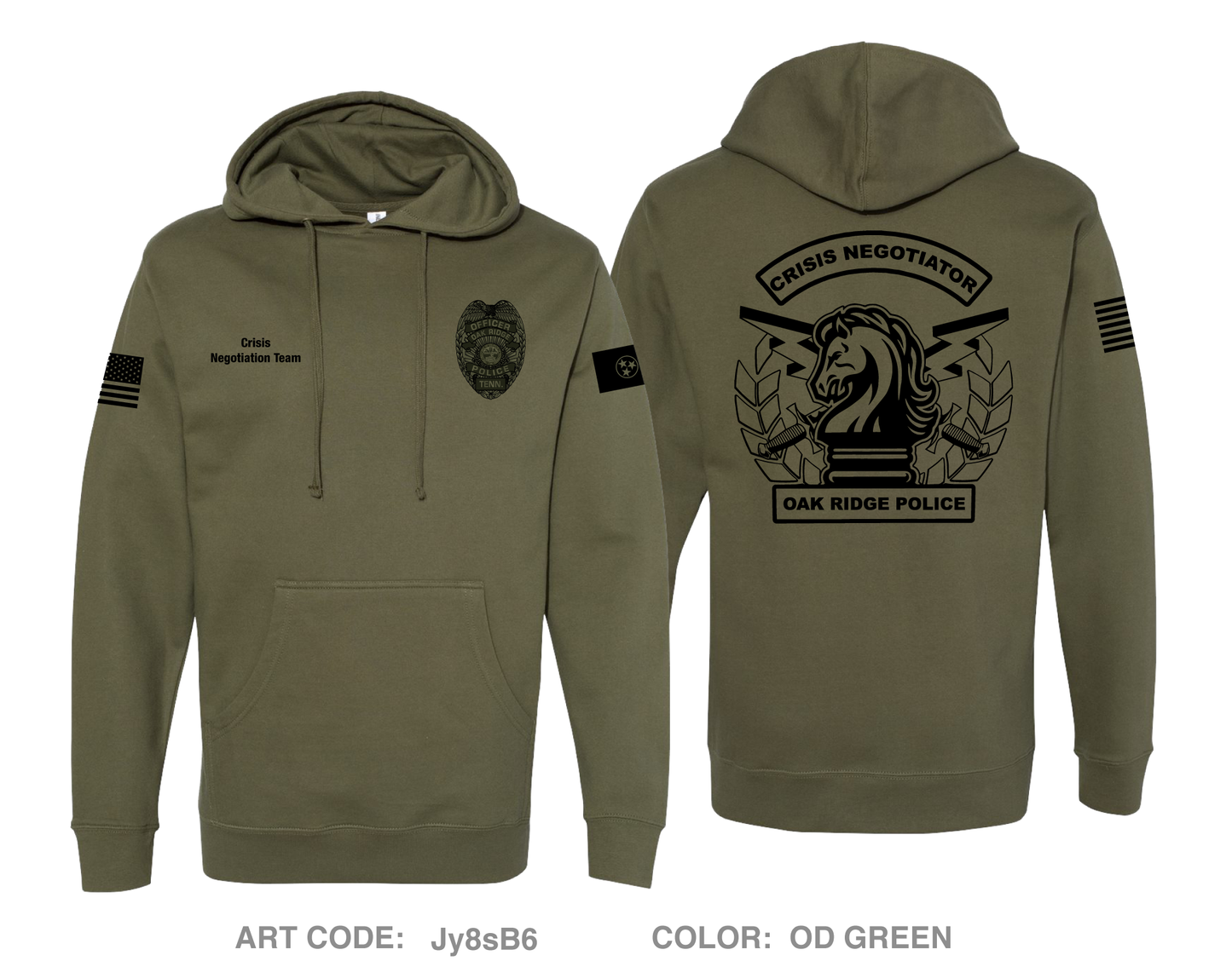 Oak Ridge Police Department Comfort Unisex Hooded Sweatshirt - Jy8sB6