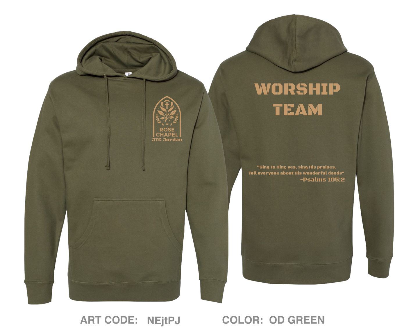 JTC Worship Team Comfort Unisex Hooded Sweatshirt - NEjtPJ