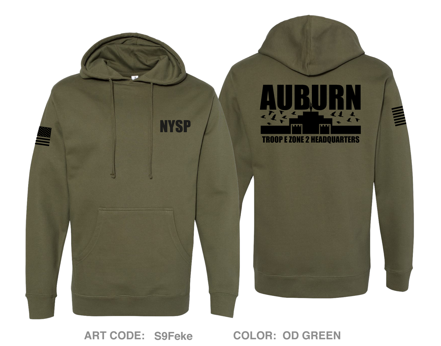 NYSP Auburn Comfort Unisex Hooded Sweatshirt - S9Feke