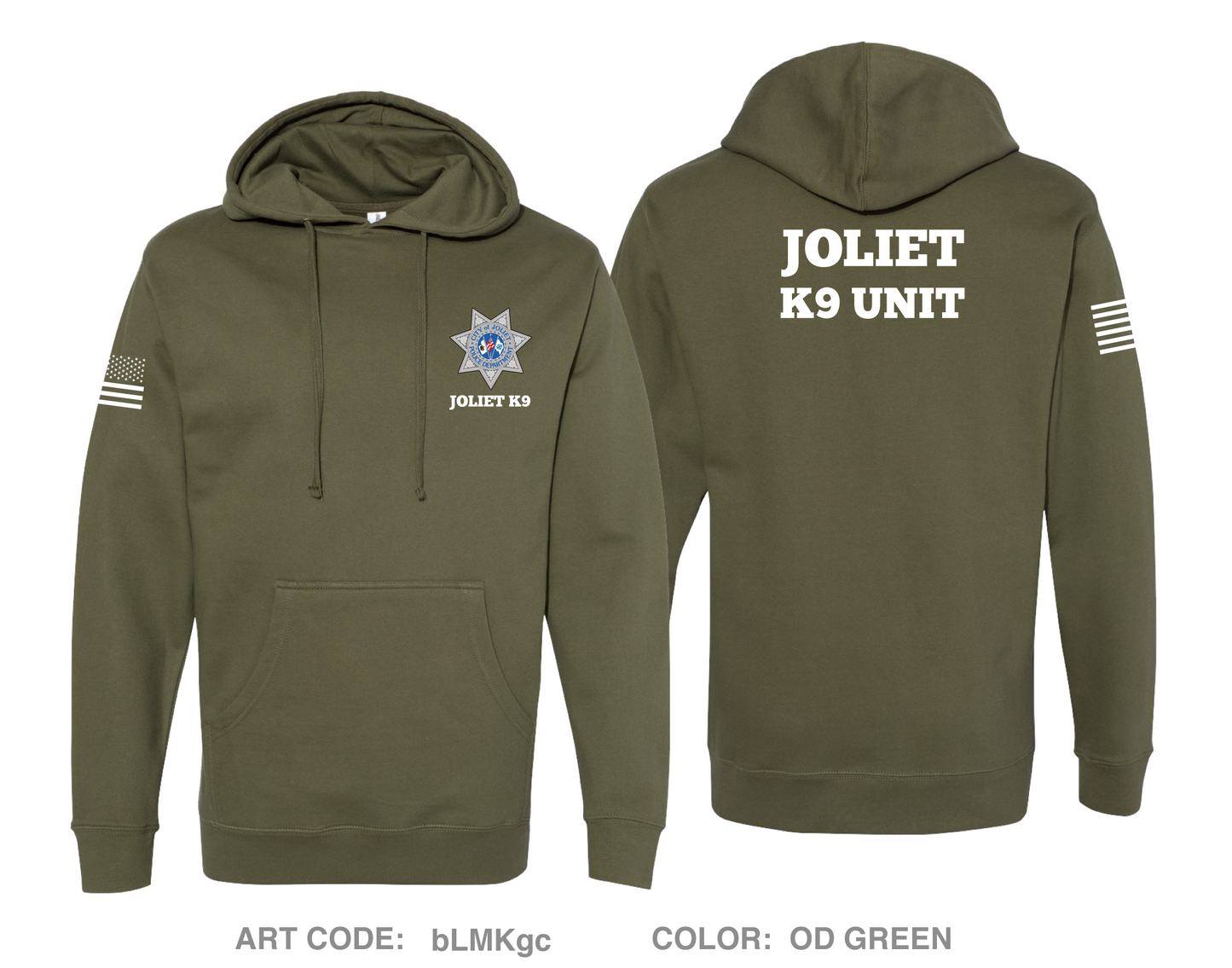 Joliet Police K9 Unit Comfort Unisex Hooded Sweatshirt - bLMKgc