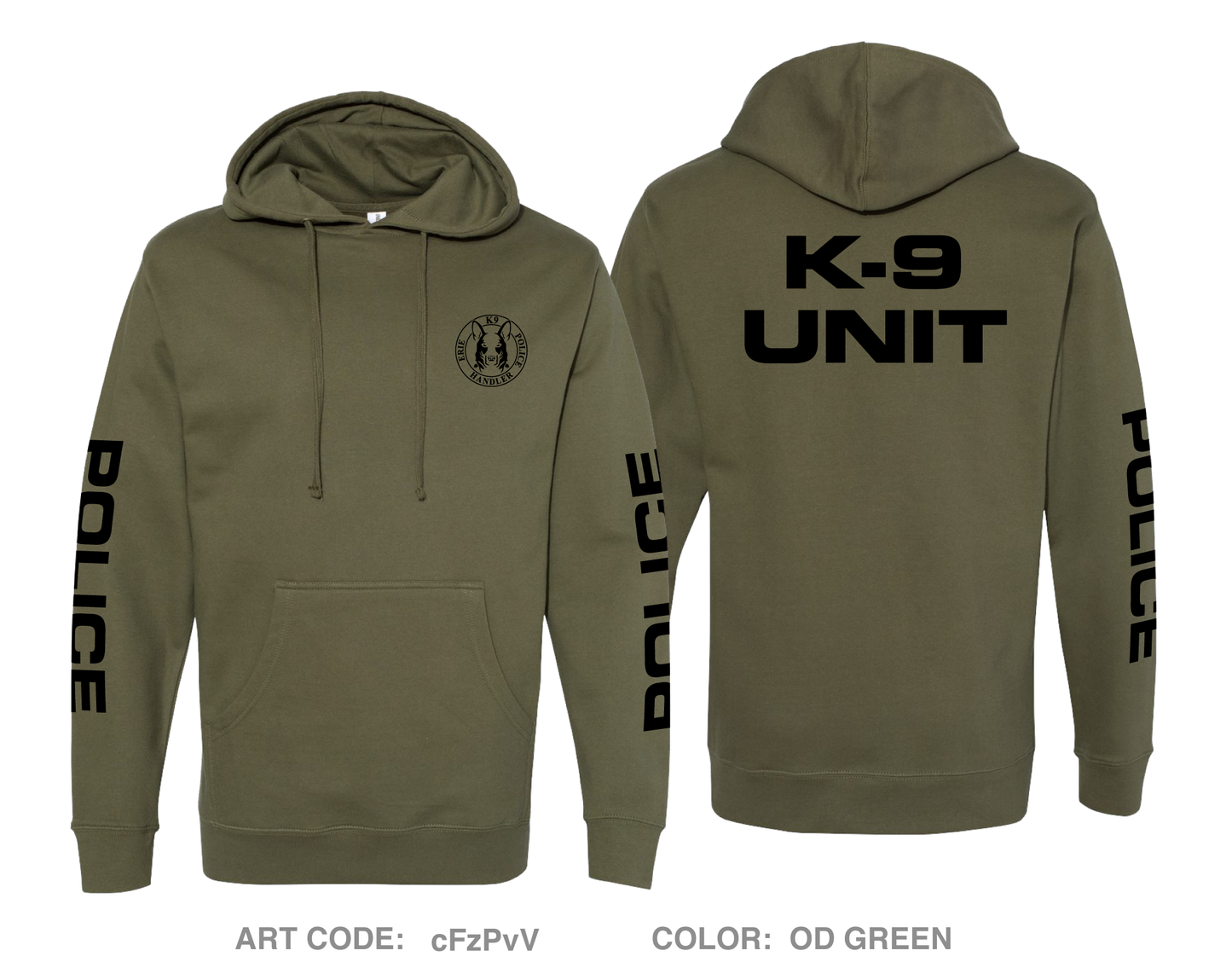 EPD K9 Comfort Unisex Hooded Sweatshirt - cFzPvV