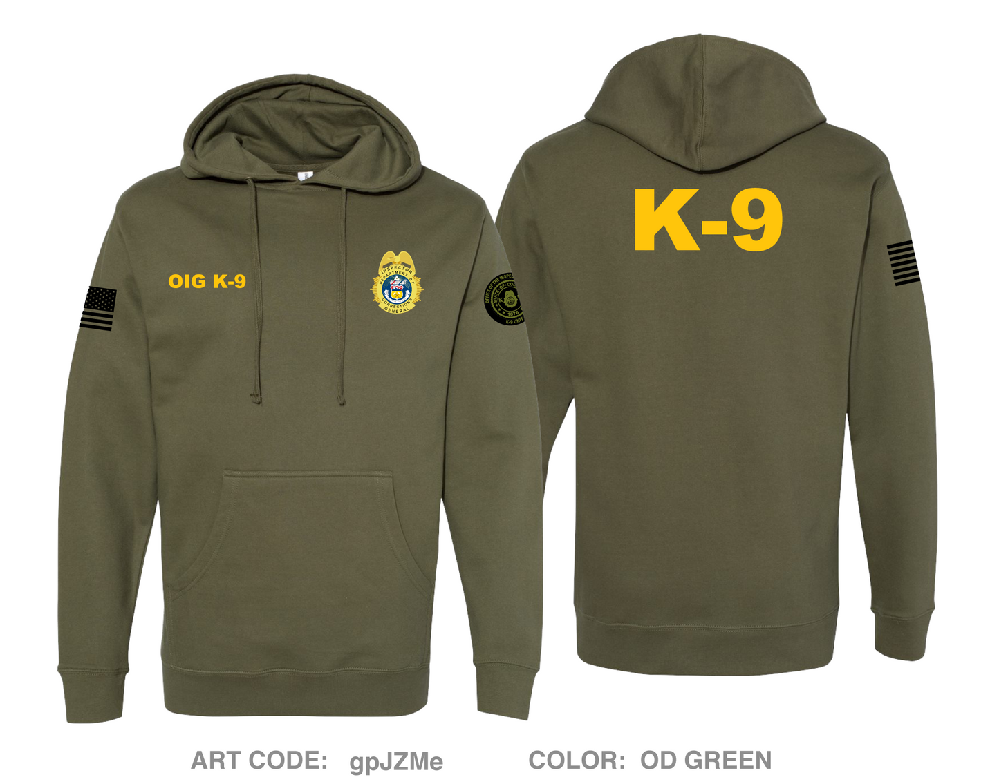 CDOC-OIG K-9 Unit Comfort Unisex Hooded Sweatshirt - gpJZMe