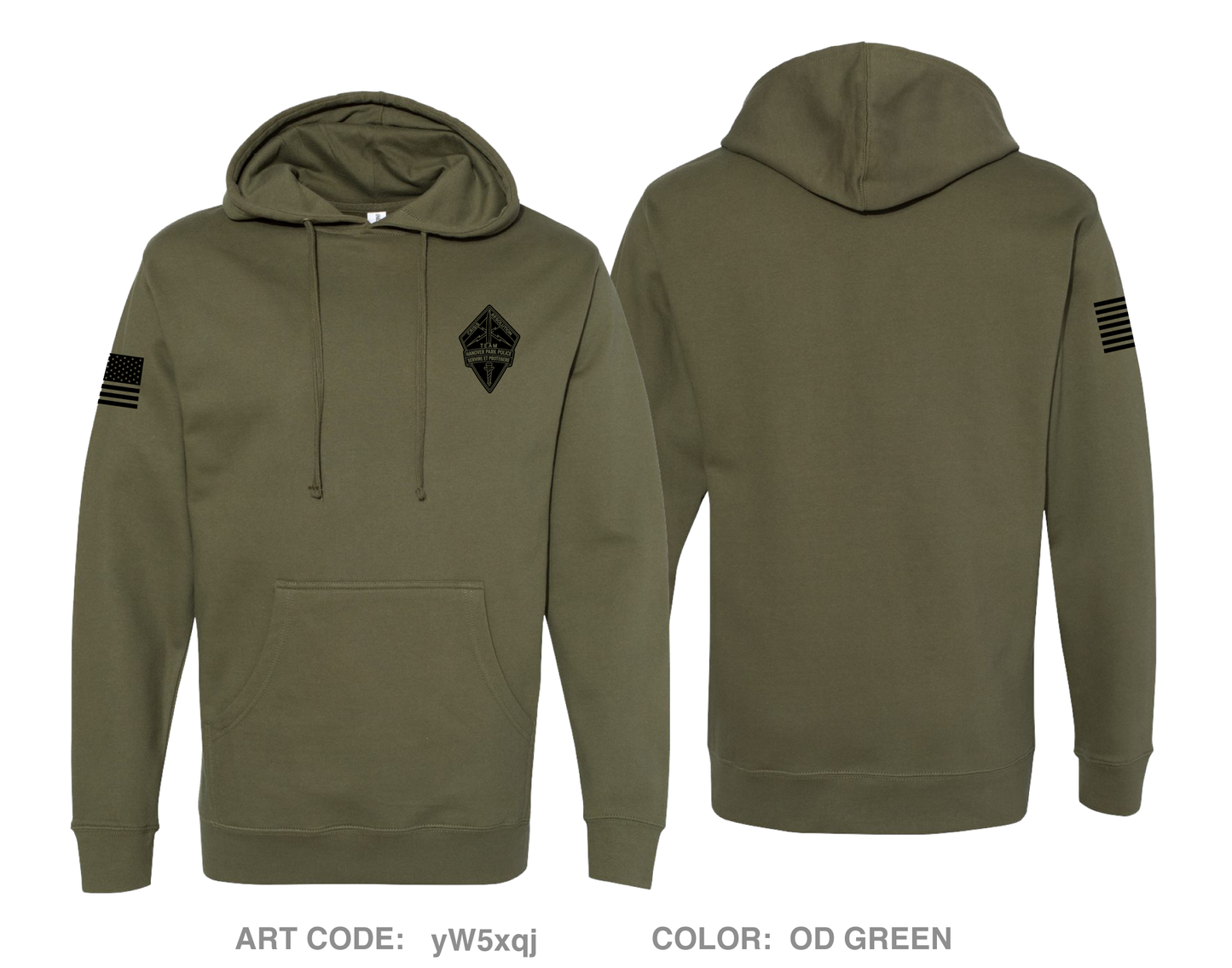 Hanover Park Police CRT Comfort Unisex Hooded Sweatshirt - yW5xqj
