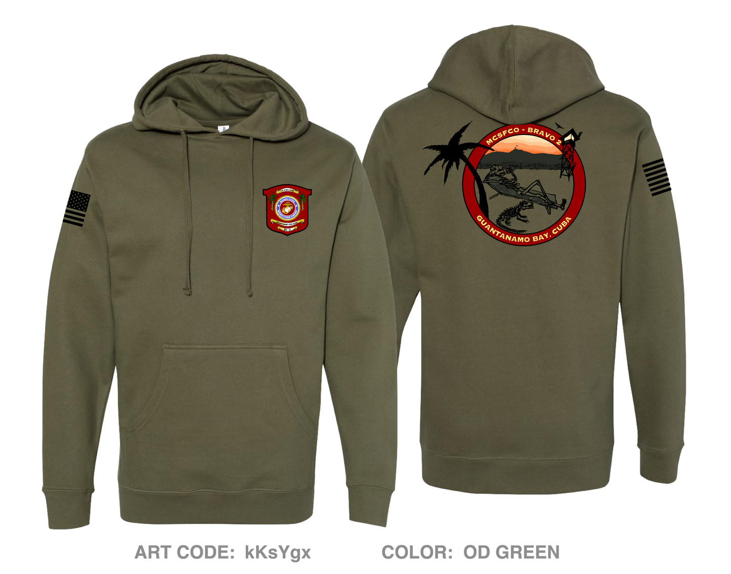 GTMO MCSFCO BRAVO 2 Comfort Unisex Hooded Sweatshirt - kKsYgx