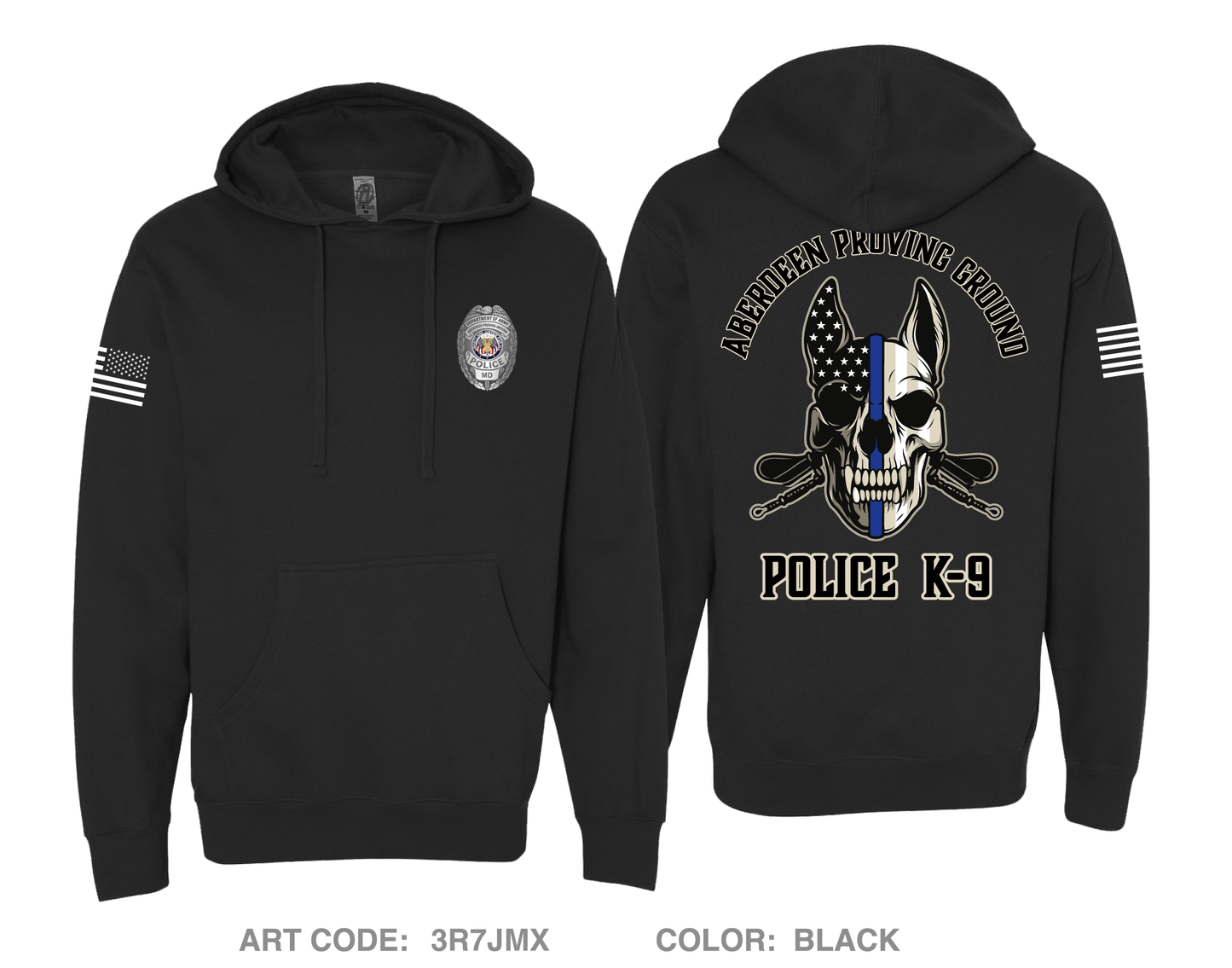 Aberdeen Proving Ground Police Department Fundraising Collection Comfort Unisex Hooded Sweatshirt - 3R7JMX