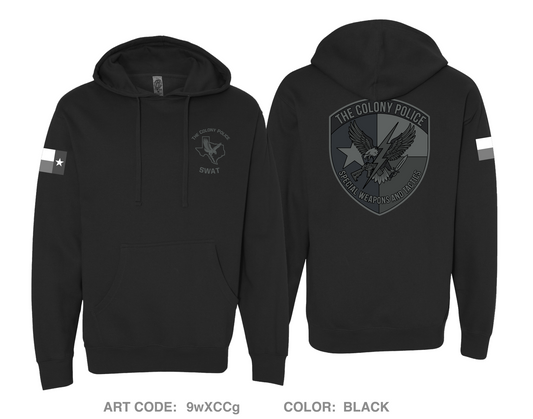 The Colony Police Department SWAT Comfort Unisex Hooded Sweatshirt - 9wXCCg