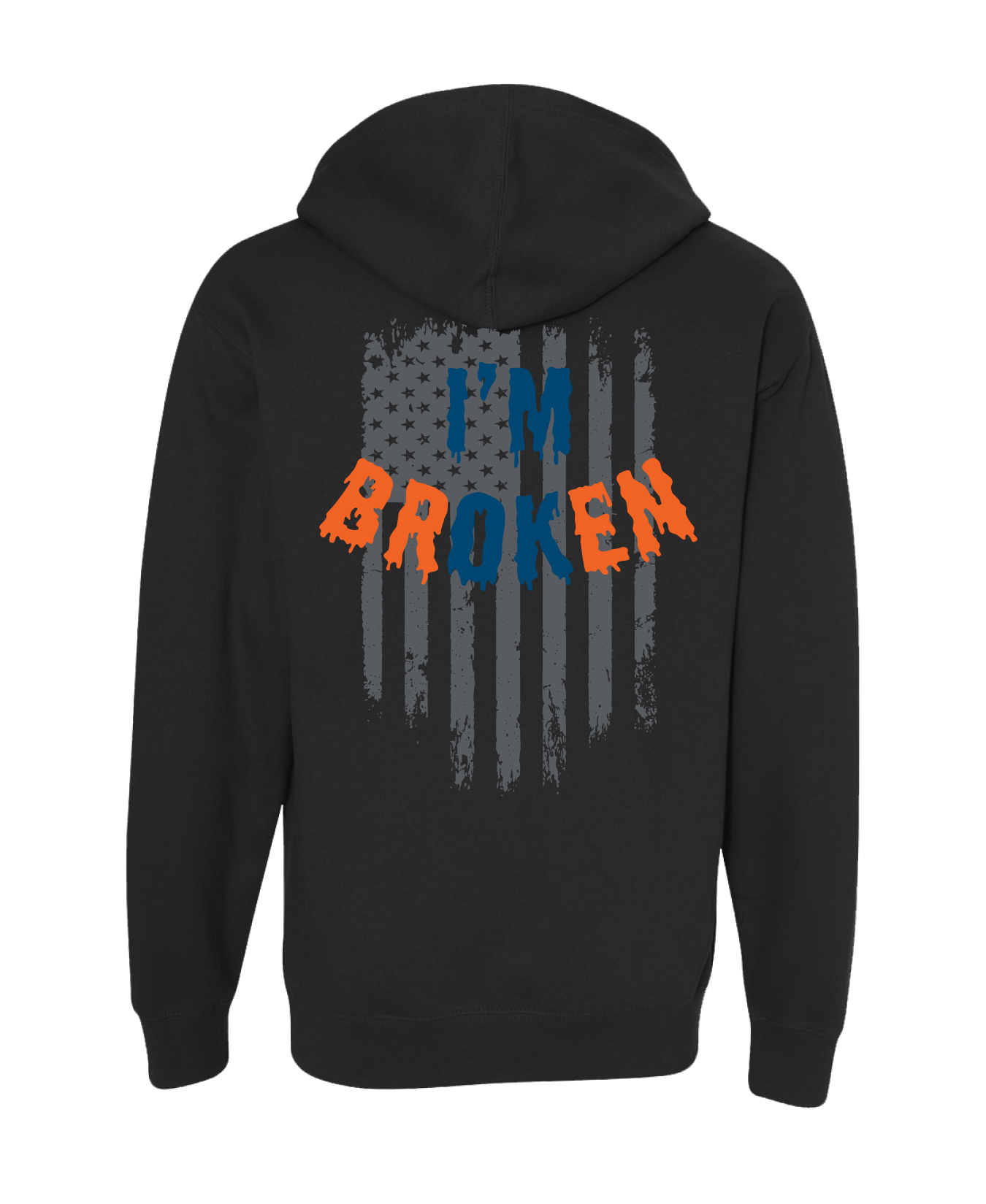 Bourn Free Comfort Unisex Hooded Sweatshirt - I'm Broken