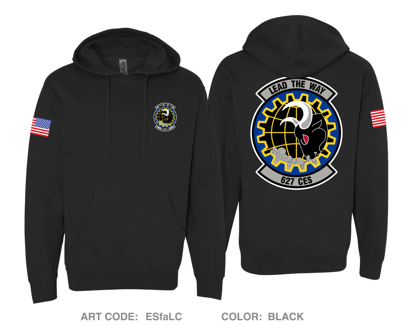 627th Civil Engineer Squadron Comfort Unisex Hooded Sweatshirt - ESfaLC