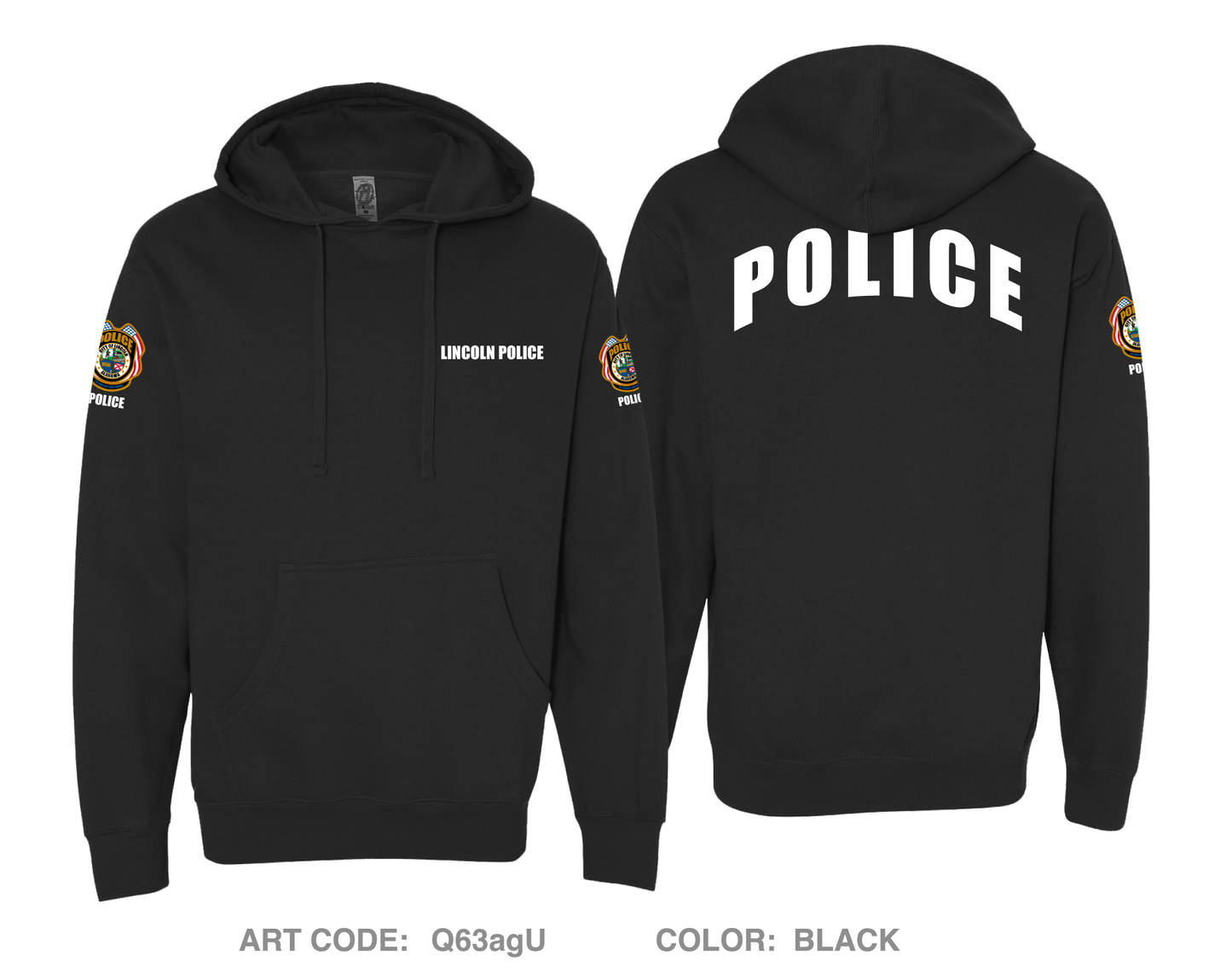 Lincoln Police Department Comfort Unisex Hooded Sweatshirt - Q63agU