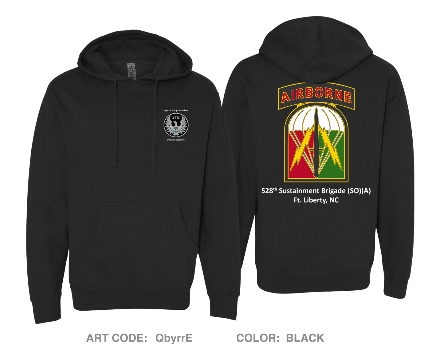 Special Troops Battalion, 528th Sustainment Brigade Comfort Unisex Hooded Sweatshirt - QbyrrE