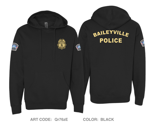 Baileyville Maine Police Department Comfort Unisex Hooded Sweatshirt - Qr76zE