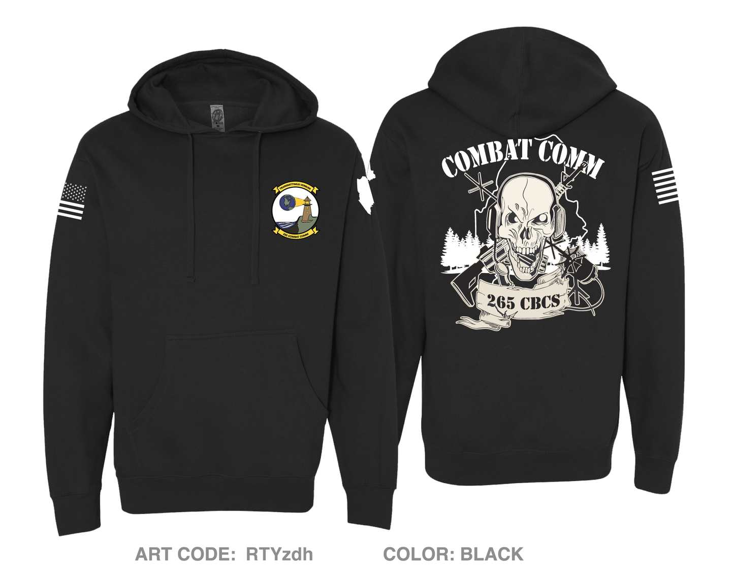 265 COMBAT COMMUNICATIONS SQUADRON Comfort Unisex Hooded Sweatshirt - RTYzdh