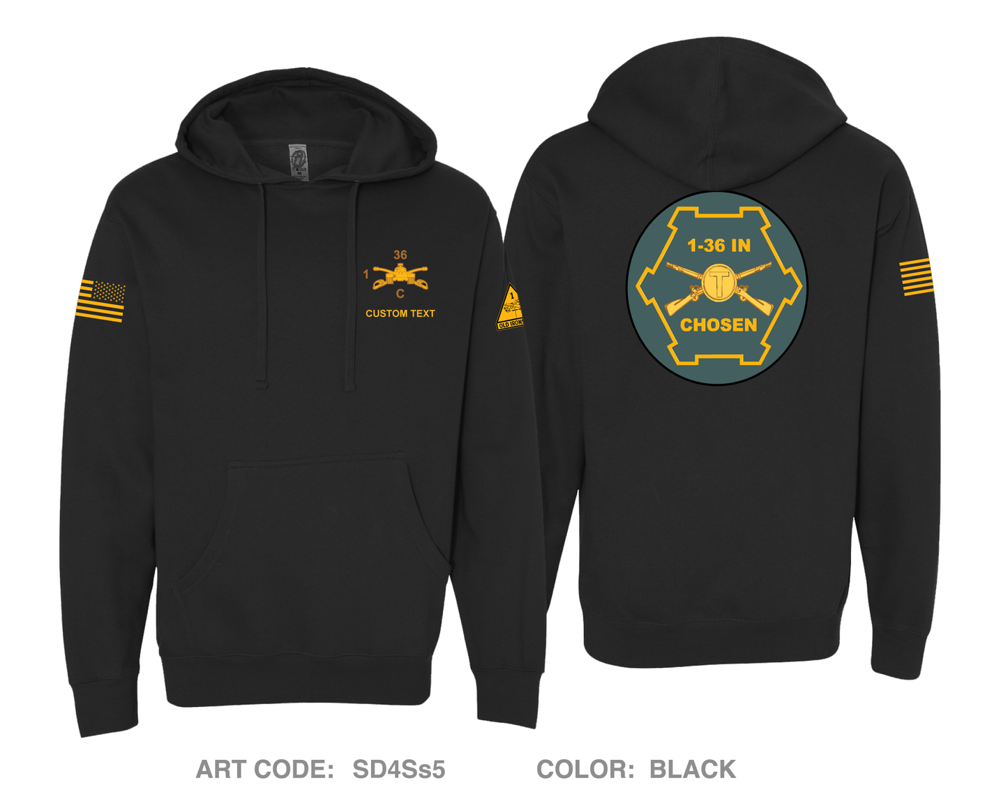 CUSTOM CHOSEN COMPANY, 1-36 IN Comfort Unisex Hooded Sweatshirt - SD4Ss5