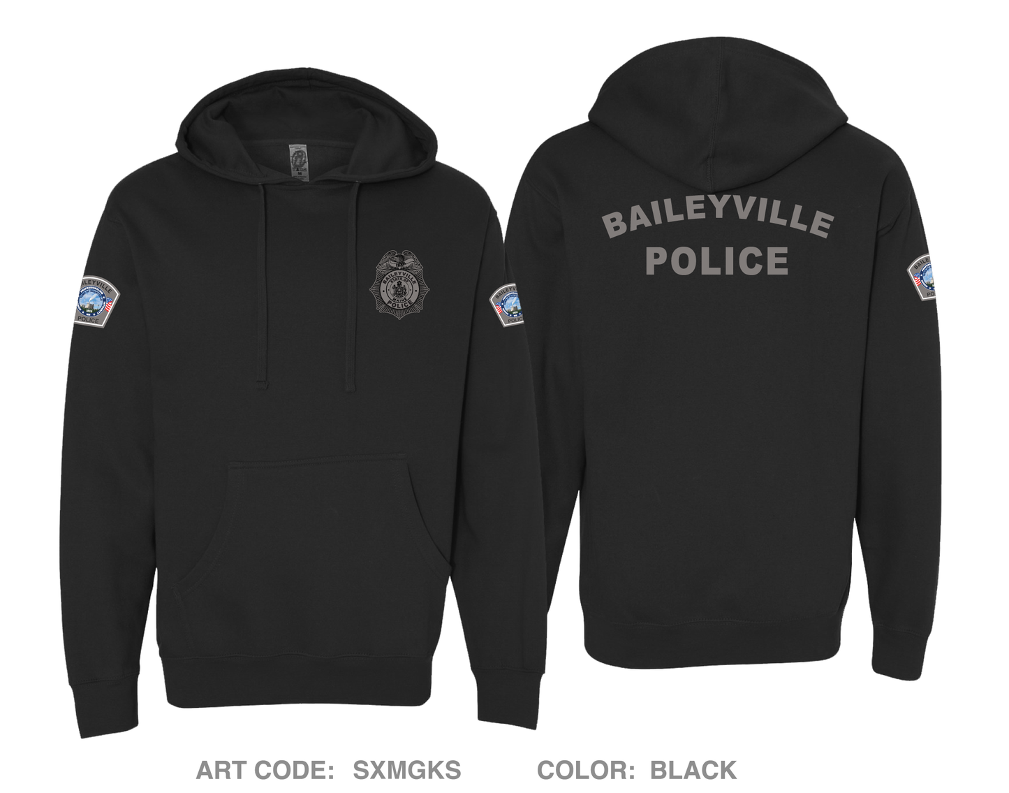 Baileyville Maine Police Department Comfort Unisex Hooded Sweatshirt - SXMGKS
