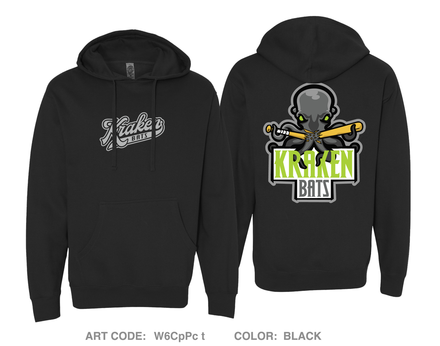 Kraken Bats Comfort Unisex Hooded Sweatshirt - W6CpPc