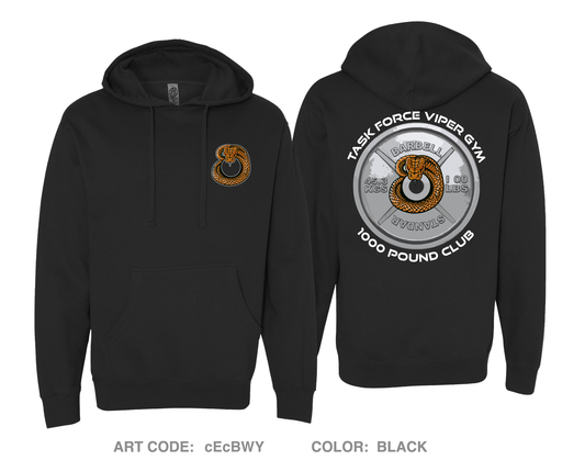 Viper Gym Comfort Unisex Hooded Sweatshirt - cEcBWY