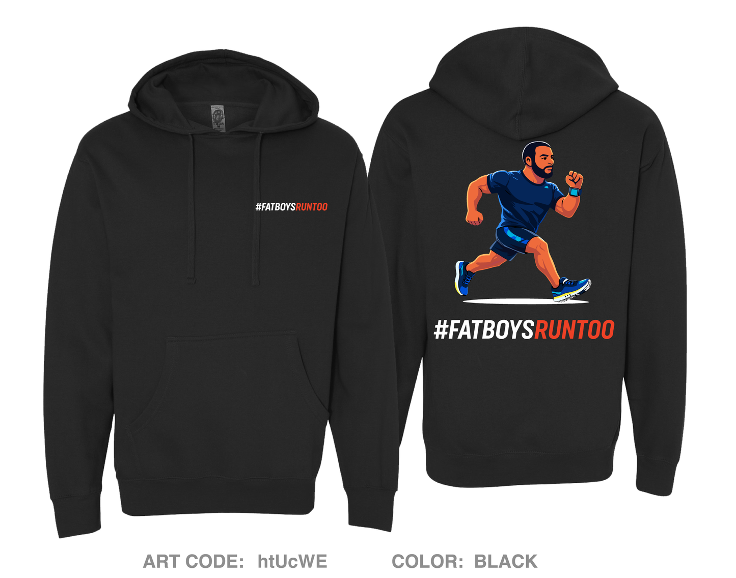 ##fatboysruntoo Comfort Unisex Hooded Sweatshirt - htUcWE