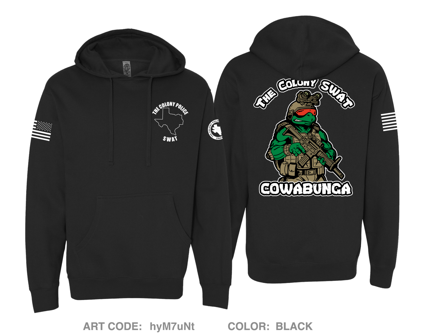 The Colony Police Department SWAT Comfort Unisex Hooded Sweatshirt - hyM7uN