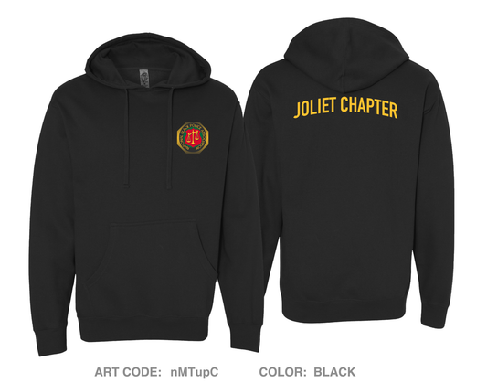 Joliet Black Police Officers Association Comfort Unisex Hooded Sweatshirt - nMTupC